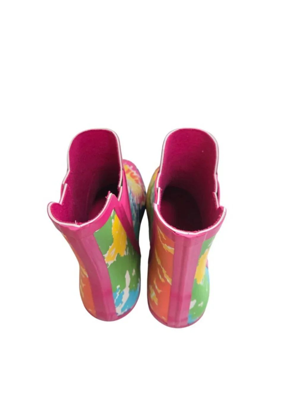 London Fog Piccadilly Rain Boot Chelsea Gusset Pull On Rainbow Size 9M